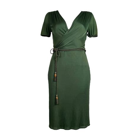 green gucci wrap dress|Gucci bodycon dress.